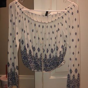 off the shoulder crop top